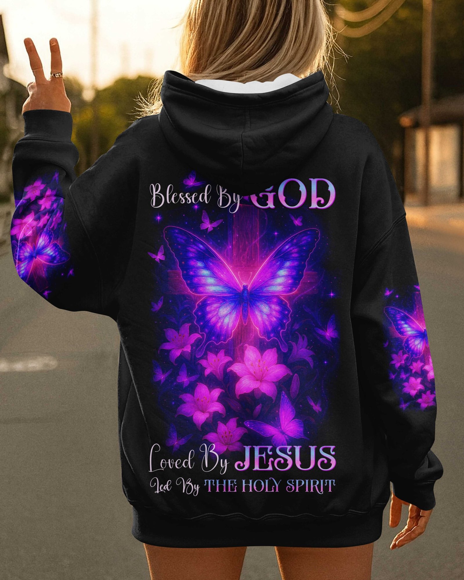 Blessed By God Loved By Jesus Led By The Holy Spirit T-Shirts - Image 9