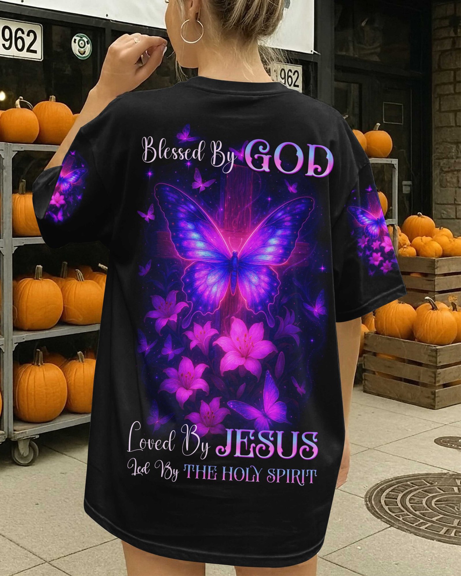 Blessed By God Loved By Jesus Led By The Holy Spirit T-Shirts - Image 12