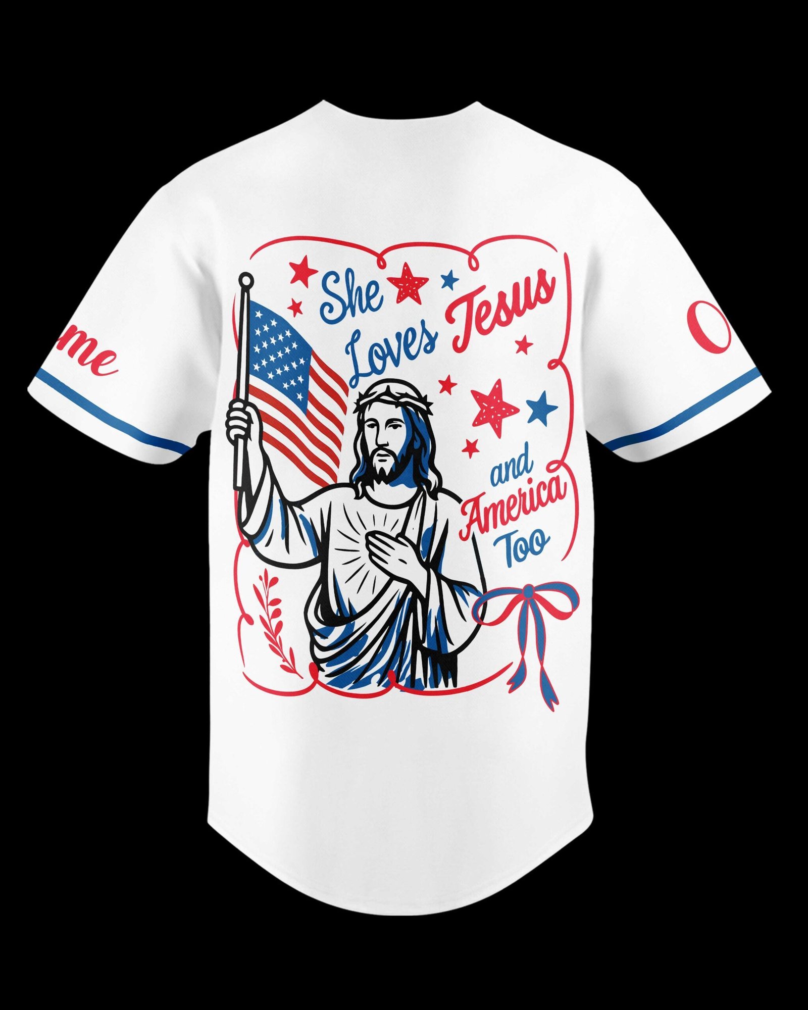 Jesus Saves All Over Print Custom Jersey - Image 7