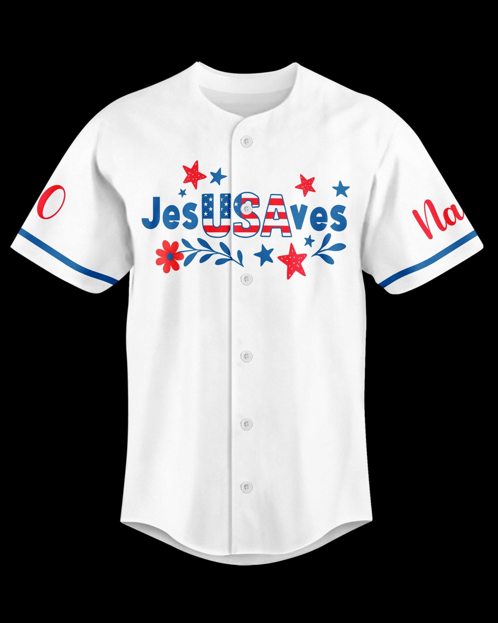 Jesus Saves All Over Print Custom Jersey - Image 6